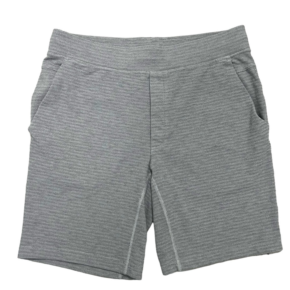Lululemon Shadow Stripe Lounge Shorts in Grey Men’s Size L Athleisure Comfort